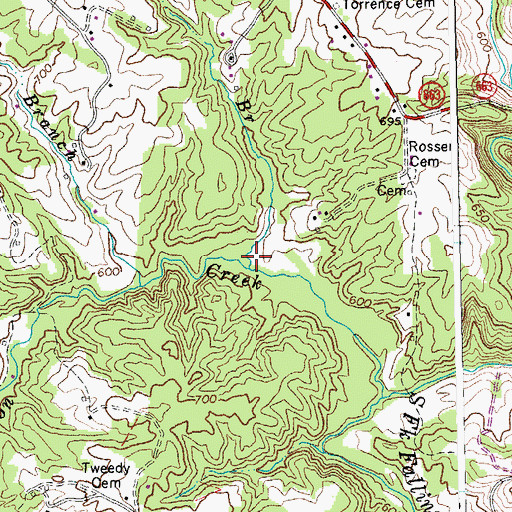 Topographic Map of Jones Branch, VA