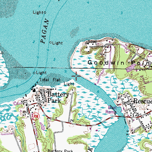 Topographic Map of Jones Creek, VA