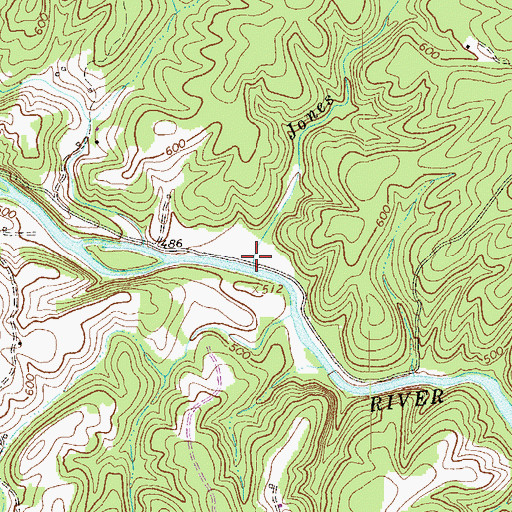Topographic Map of Jones Creek, VA