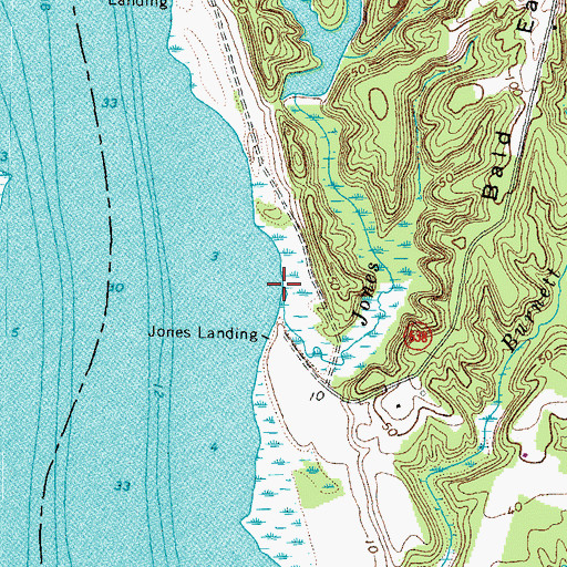 Topographic Map of Jones Creek, VA