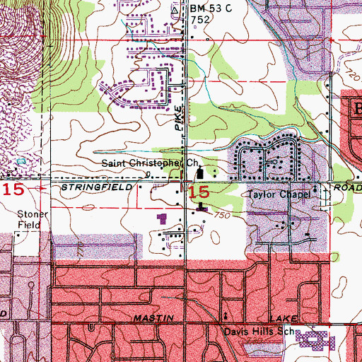 Topographic Map of Faith Chapel Pentecostal Holiness Church, AL