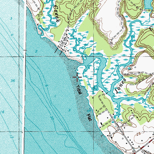 Topographic Map of Jones Creek, VA
