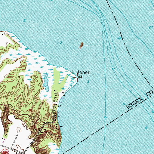 Topographic Map of Jones Point, VA