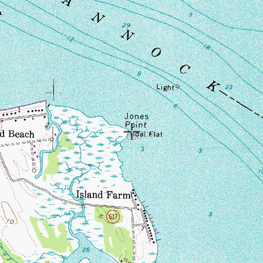 Topographic Map of Jones Point, VA