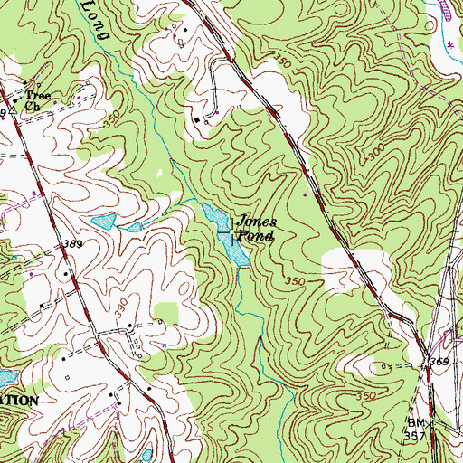 Topographic Map of Jones Pond, VA