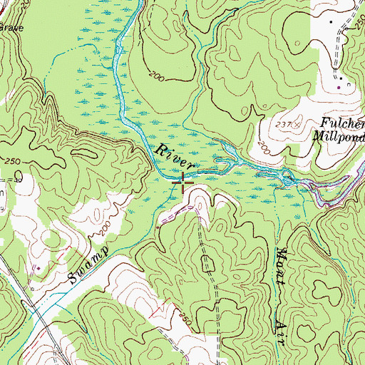 Topographic Map of Jones Swamp, VA