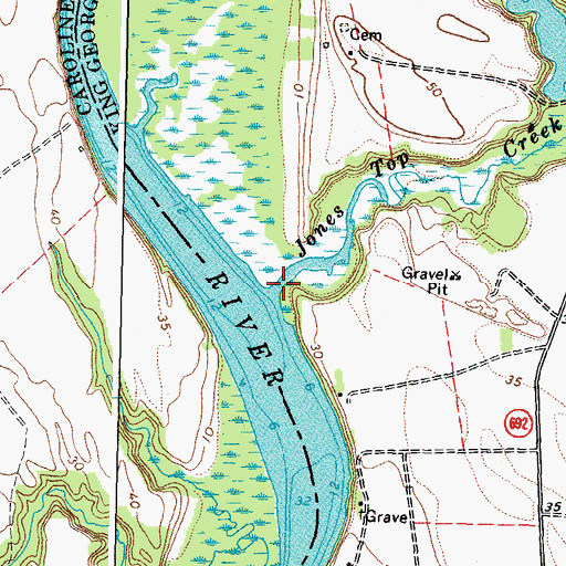 Topographic Map of Jones Top Creek, VA
