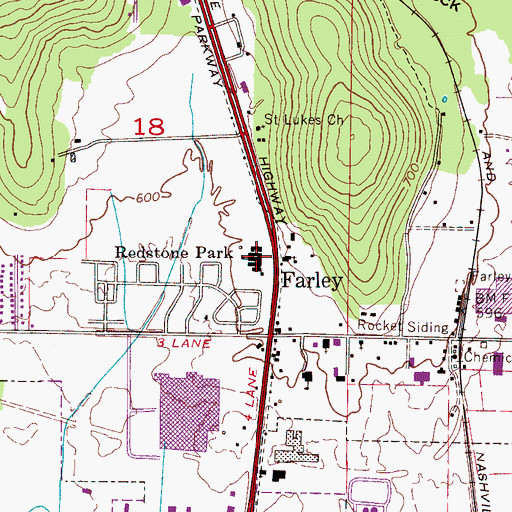 Topographic Map of Farley Elementary School, AL