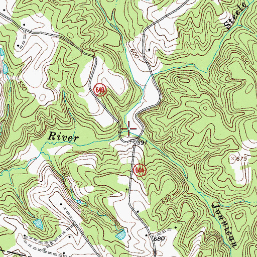 Topographic Map of Jonnican Branch, VA