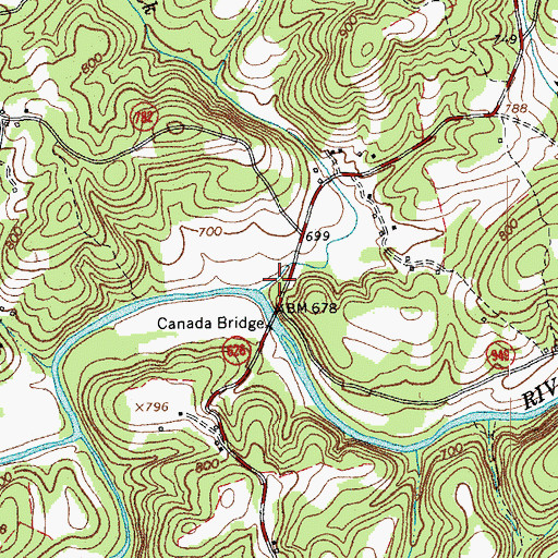 Topographic Map of Jonnikin Creek, VA