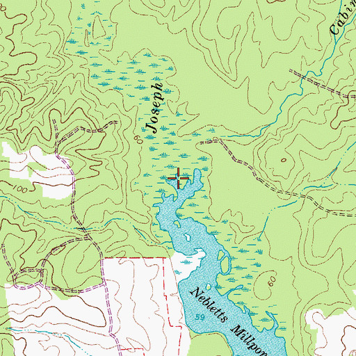 Topographic Map of Joseph Swamp, VA