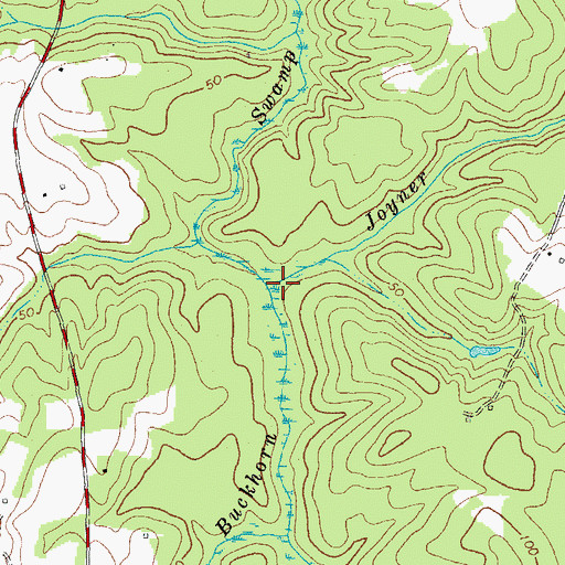 Topographic Map of Joyner Branch, VA