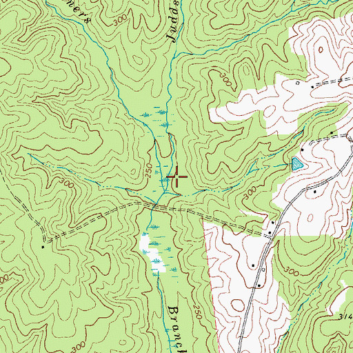 Topographic Map of Judds Branch, VA