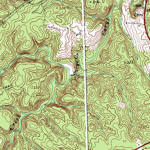 Topographic Map of Judy Creek, VA