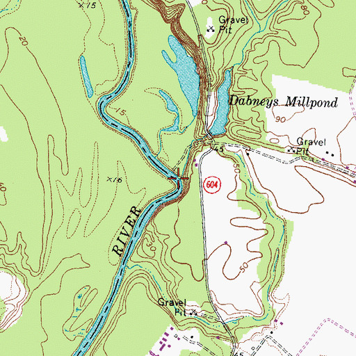 Topographic Map of Judy Swamp, VA