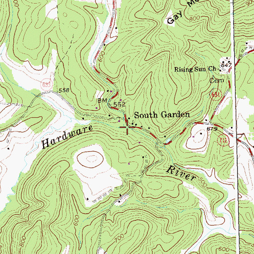 Topographic Map of Jumping Branch, VA