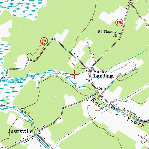 Topographic Map of Katy Young Branch, VA