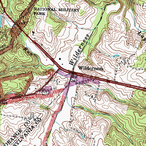 Topographic Map of Keatons Run, VA