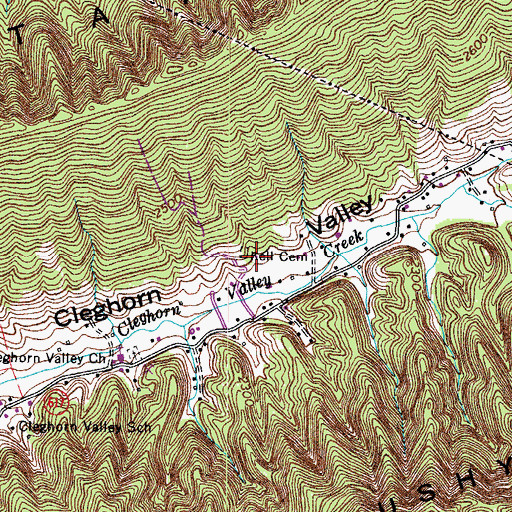 Topographic Map of Kell Cemetery, VA