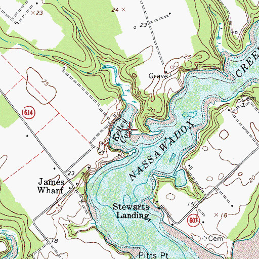 Topographic Map of Kelly Cove, VA