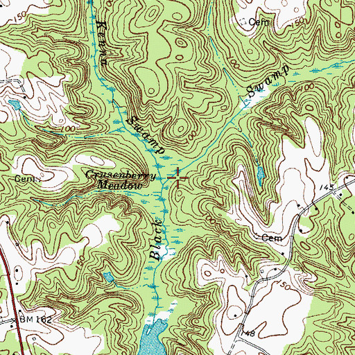 Topographic Map of Kenna Swamp, VA