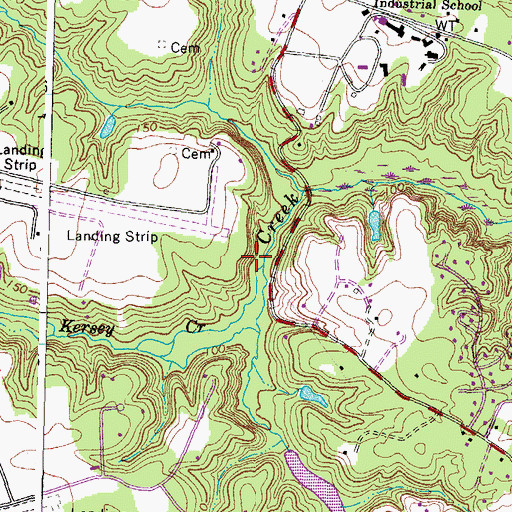Topographic Map of Kersey Creek, VA