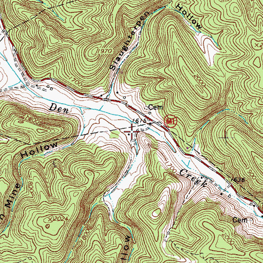 Topographic Map of Kettle Hollow, VA