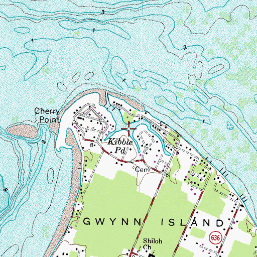 Topographic Map of Kibble Pond, VA