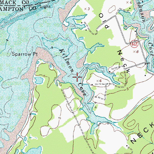Topographic Map of Killmon Cove, VA