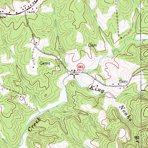 Topographic Map of King Noahs Branch, VA