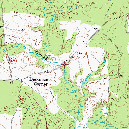 Topographic Map of Kings Mill Creek, VA
