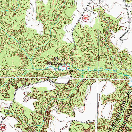 Topographic Map of Kings Millpond, VA