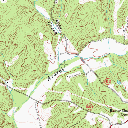 Topographic Map of Kings Run, VA