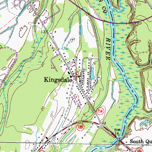 Topographic Map of Kingsdale, VA