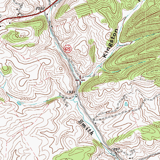 Topographic Map of Kingston Hollow, VA