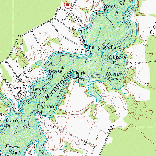 Topographic Map of Kirk Point, VA