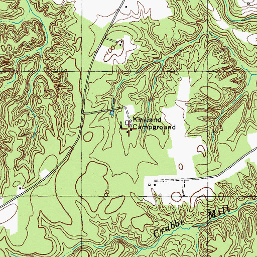 Topographic Map of Kirkland Campground, VA