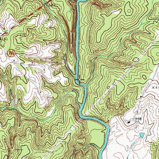 Topographic Map of Kits Creek, VA