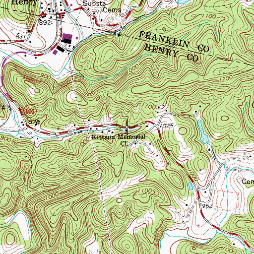 Topographic Map of Kittson Memorial Church, VA