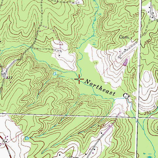Topographic Map of Knights Branch, VA