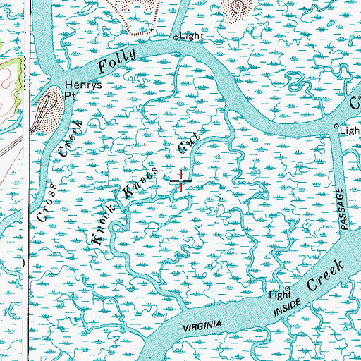 Topographic Map of Knock Knees Gut, VA