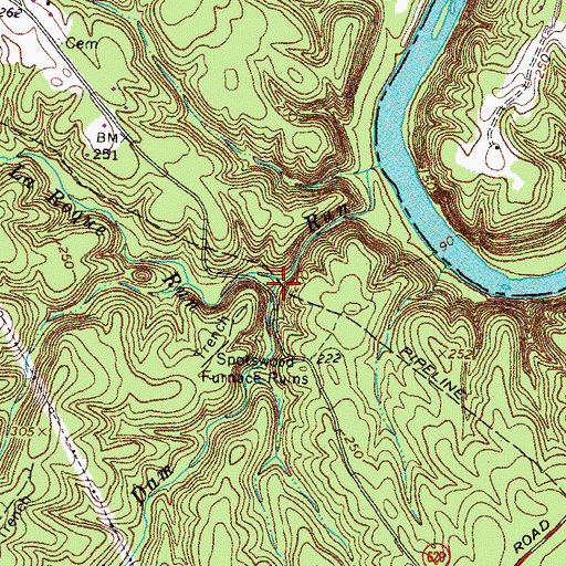 Topographic Map of La Roque Run, VA