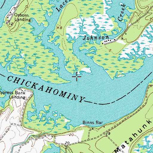 Topographic Map of Lacey Creek, VA