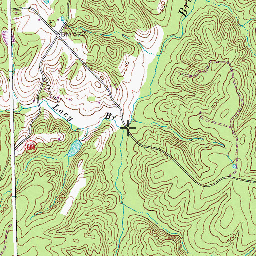 Topographic Map of Lacy Branch, VA