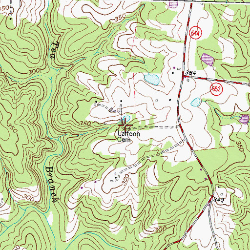 Topographic Map of Laffoon Cemetery, VA