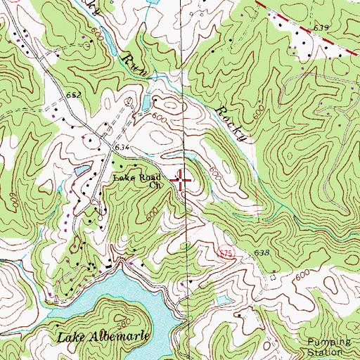 Topographic Map of Lake Road Church, VA