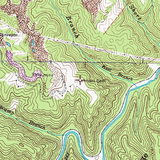 Topographic Map of Lambert Cemetery, VA