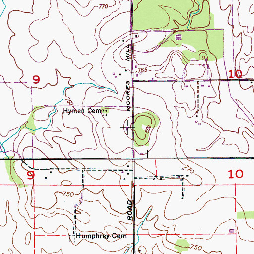 Topographic Map of Flint River Baptist Church, AL
