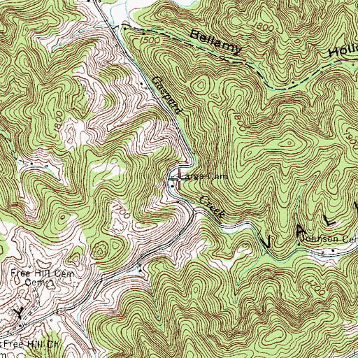 Topographic Map of Large Cemetery, VA
