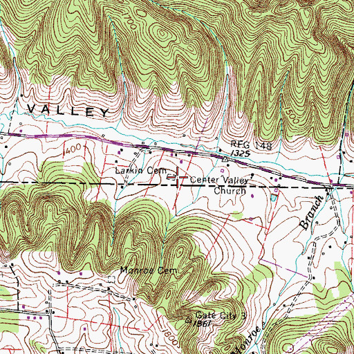 Topographic Map of Larkin Cemetery, VA